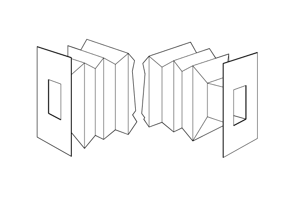 SQUARE-RECTANGULAR FLANGE/SQUARE-RECTANGULAR COLLAR-FLANGE