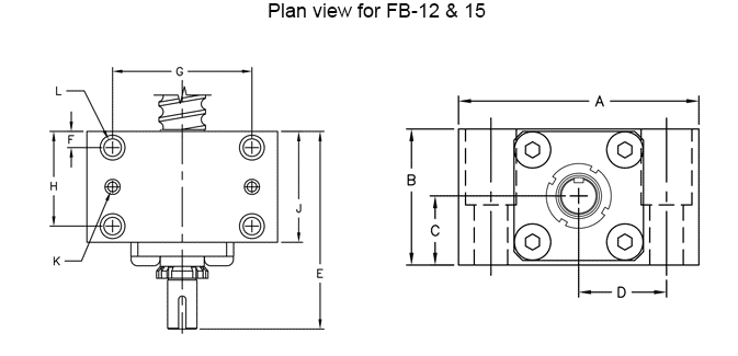 fixed double bearing block FB10-15