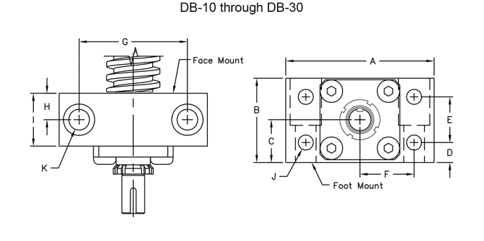 simple double bearing block DB10-30