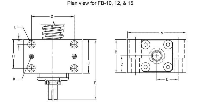 fixed double bearing block FB10-15