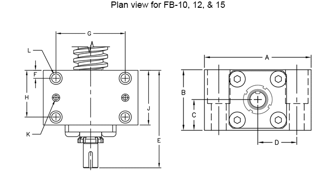 fixed double bearing block FB10-15